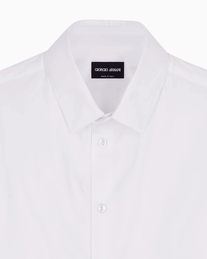 Button-down shirt in fluid stretch fabric