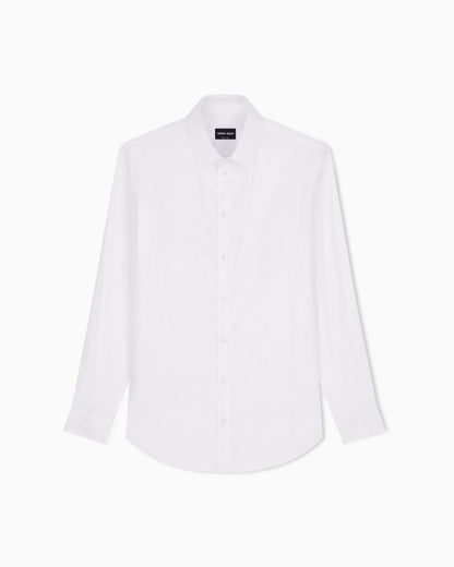 Button-down shirt in fluid stretch fabric