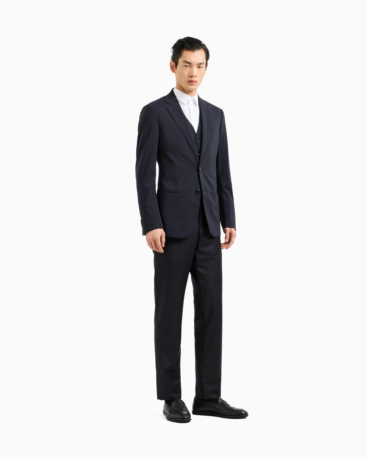 Virgin single-breasted jacket with peak lapels