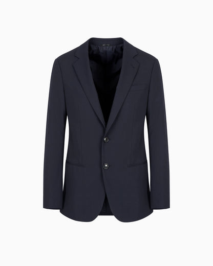 Virgin single-breasted jacket with peak lapels