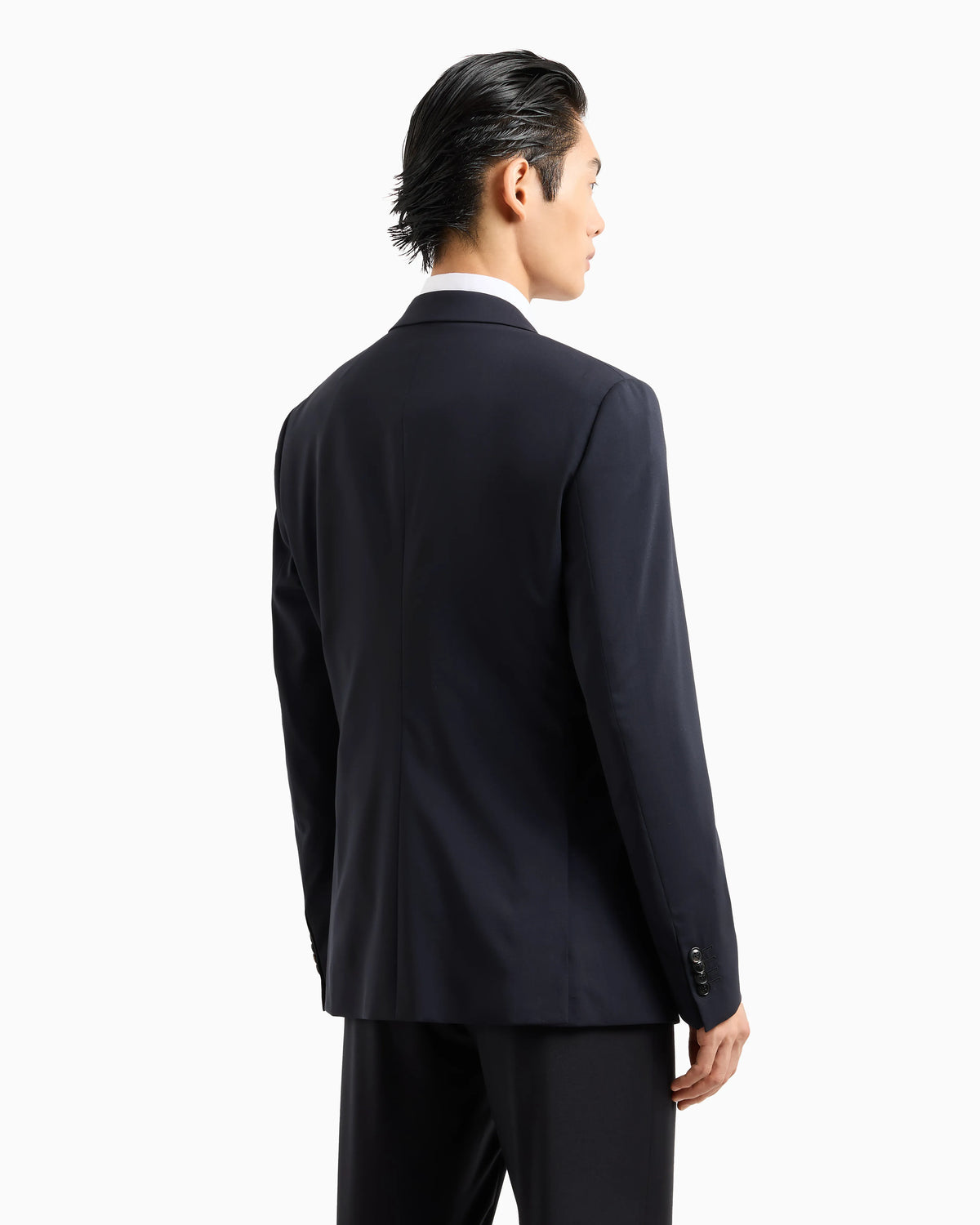 Virgin single-breasted jacket with peak lapels