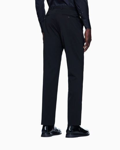 Straight leg trousers in virgin wool