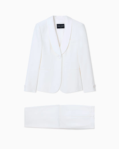 Pure silk crêpe tuxedo