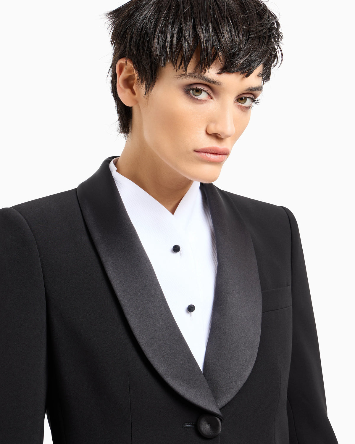 Pure silk crêpe tuxedo