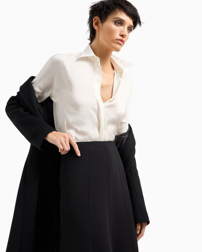 Pure silk charmeuse shirt