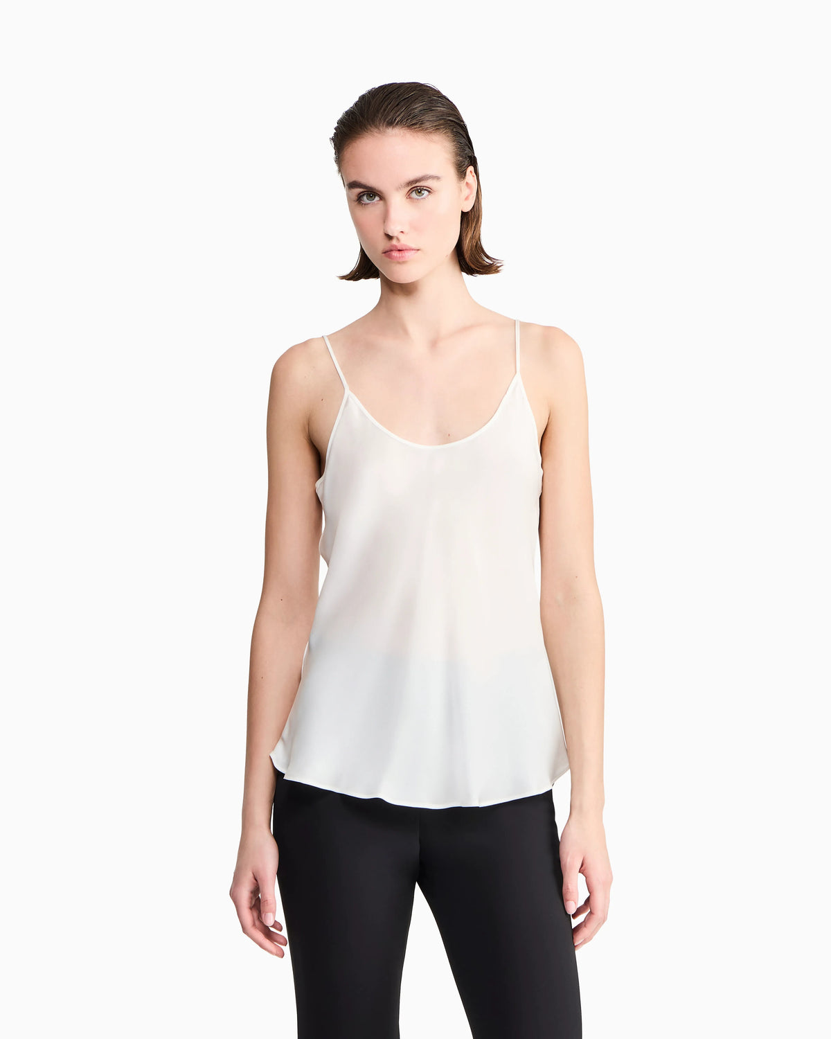 Silk charmeuse top