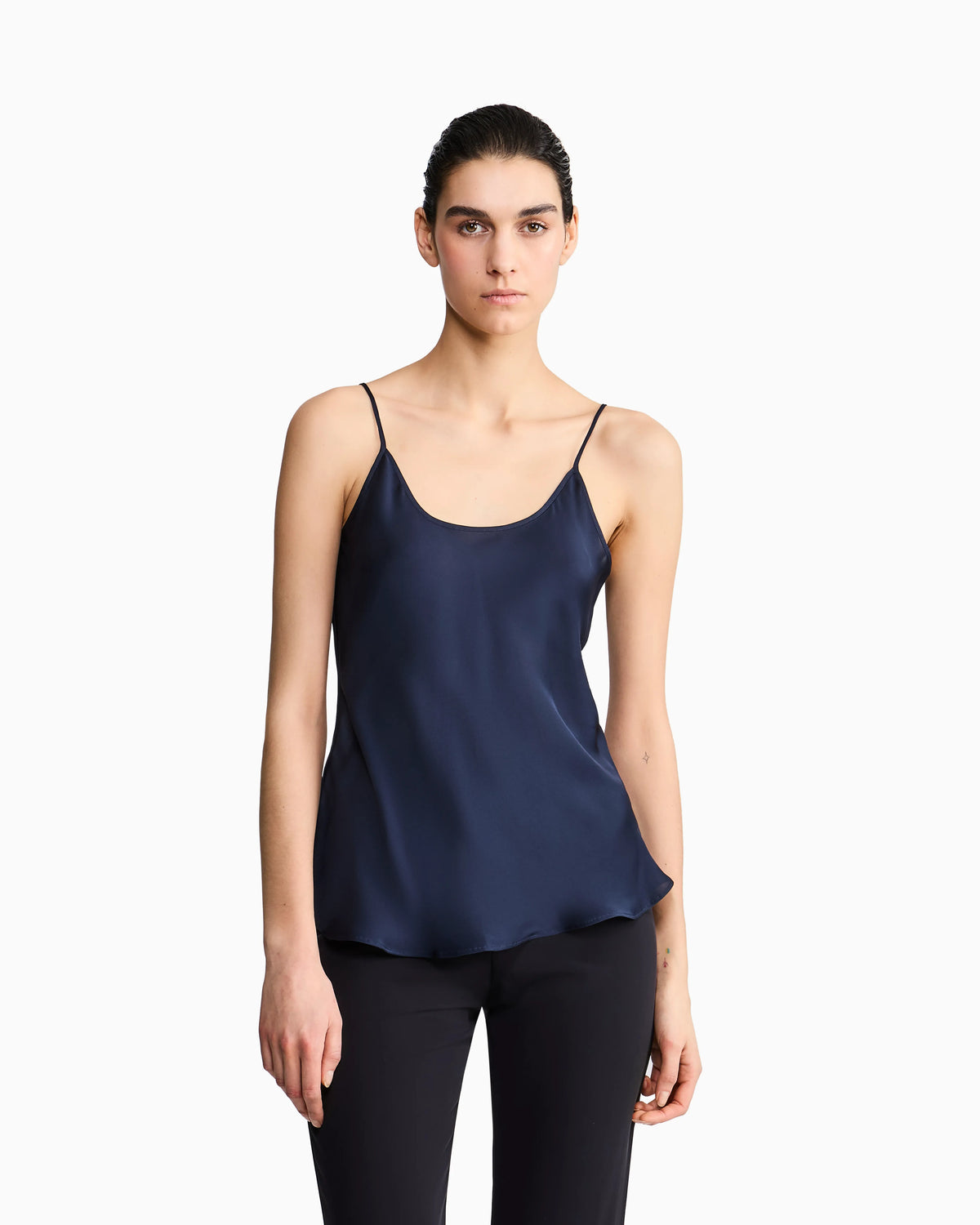 Silk charmeuse top