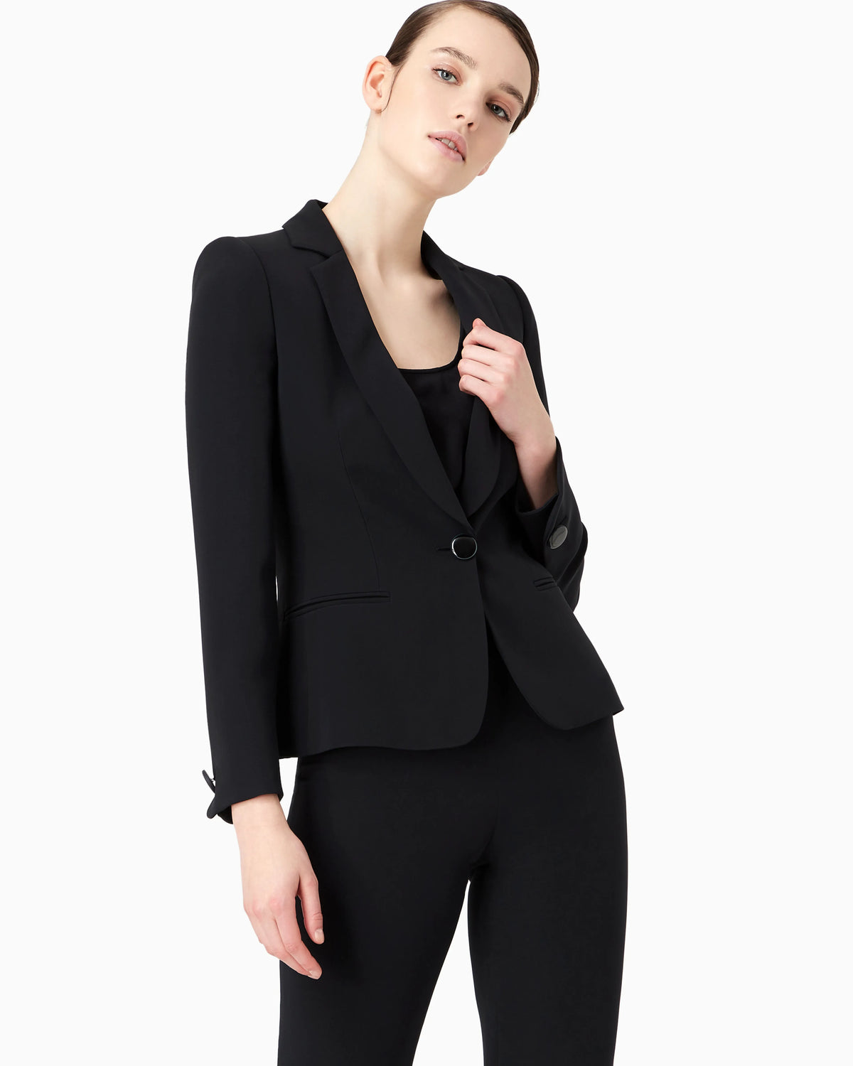 Mulberry silk single-breasted jacket