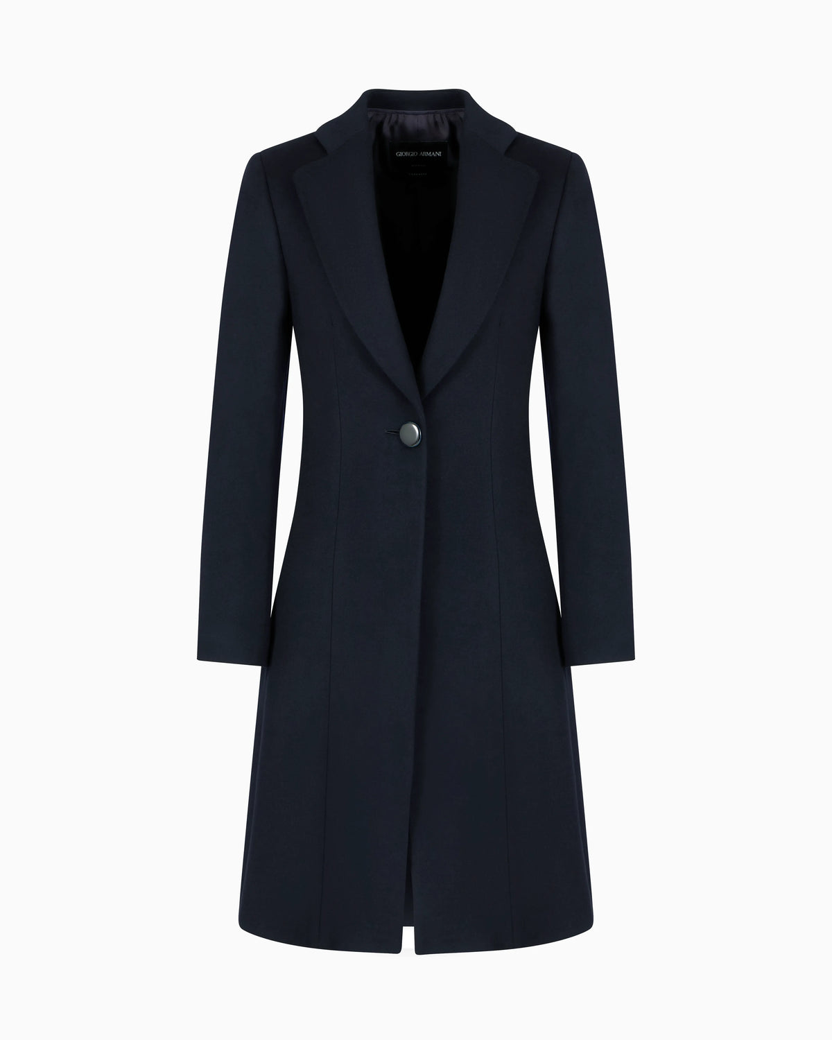 Pure cashmere single-breasted coat