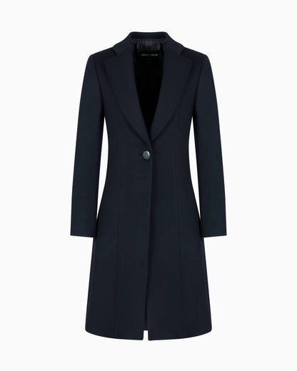 Pure cashmere single-breasted coat