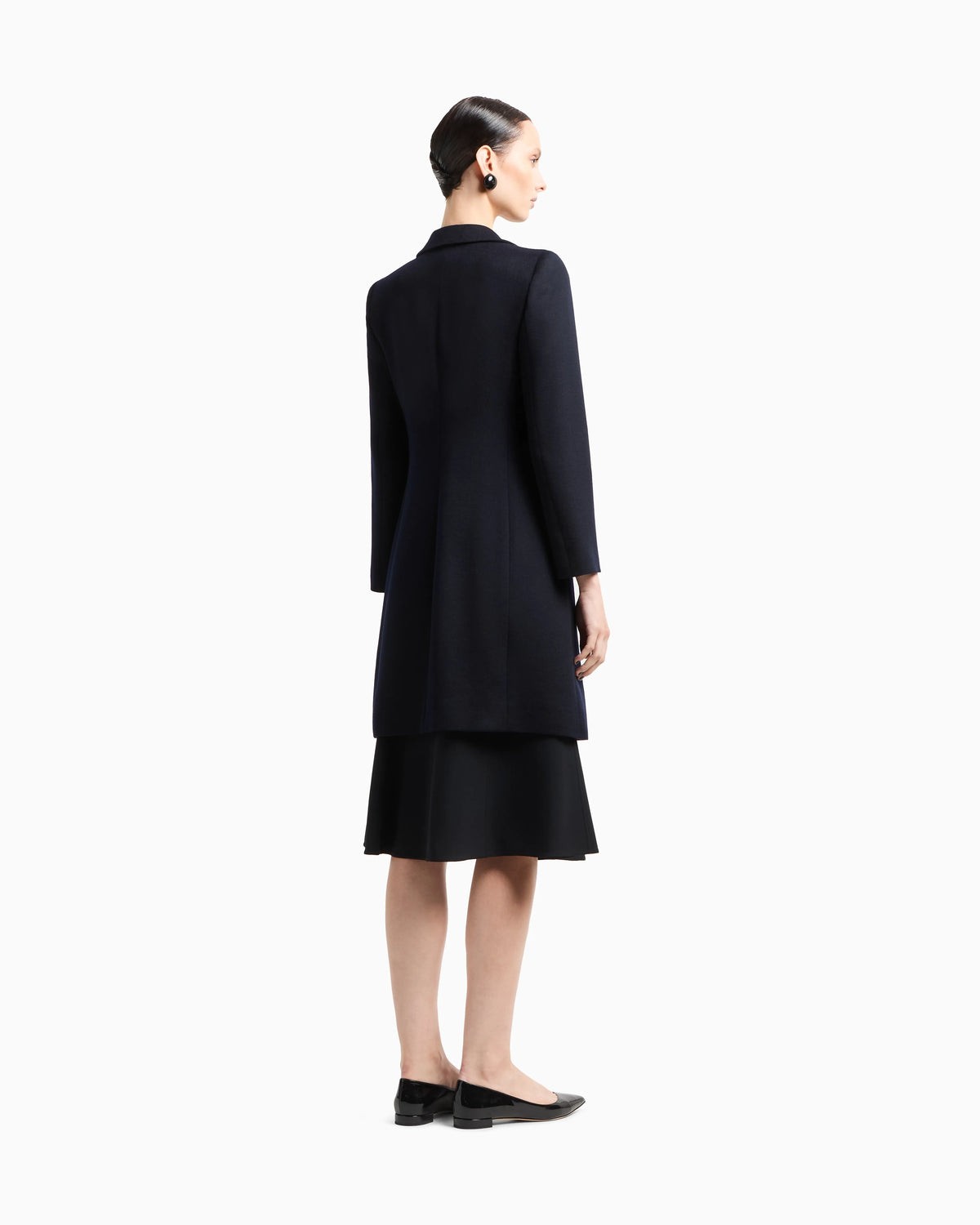 Pure cashmere single-breasted coat