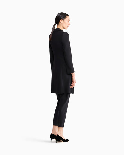 Pure cashmere single-breasted coat