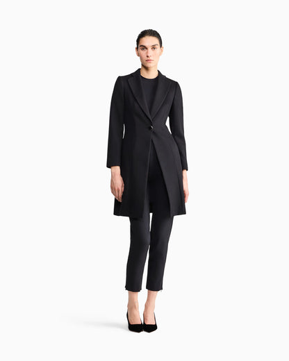 Pure cashmere single-breasted coat