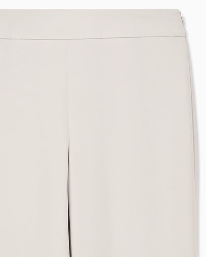Wide leg pure silk trousers with pleats