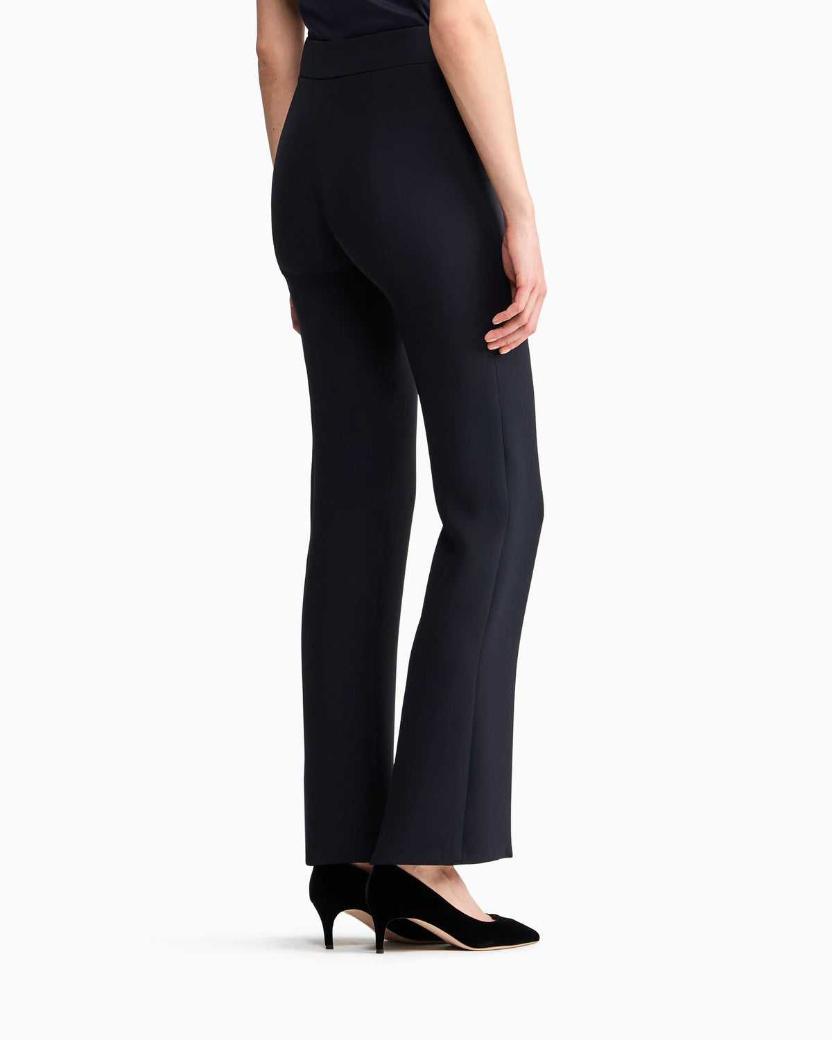 Wide leg pure silk trousers with pleats