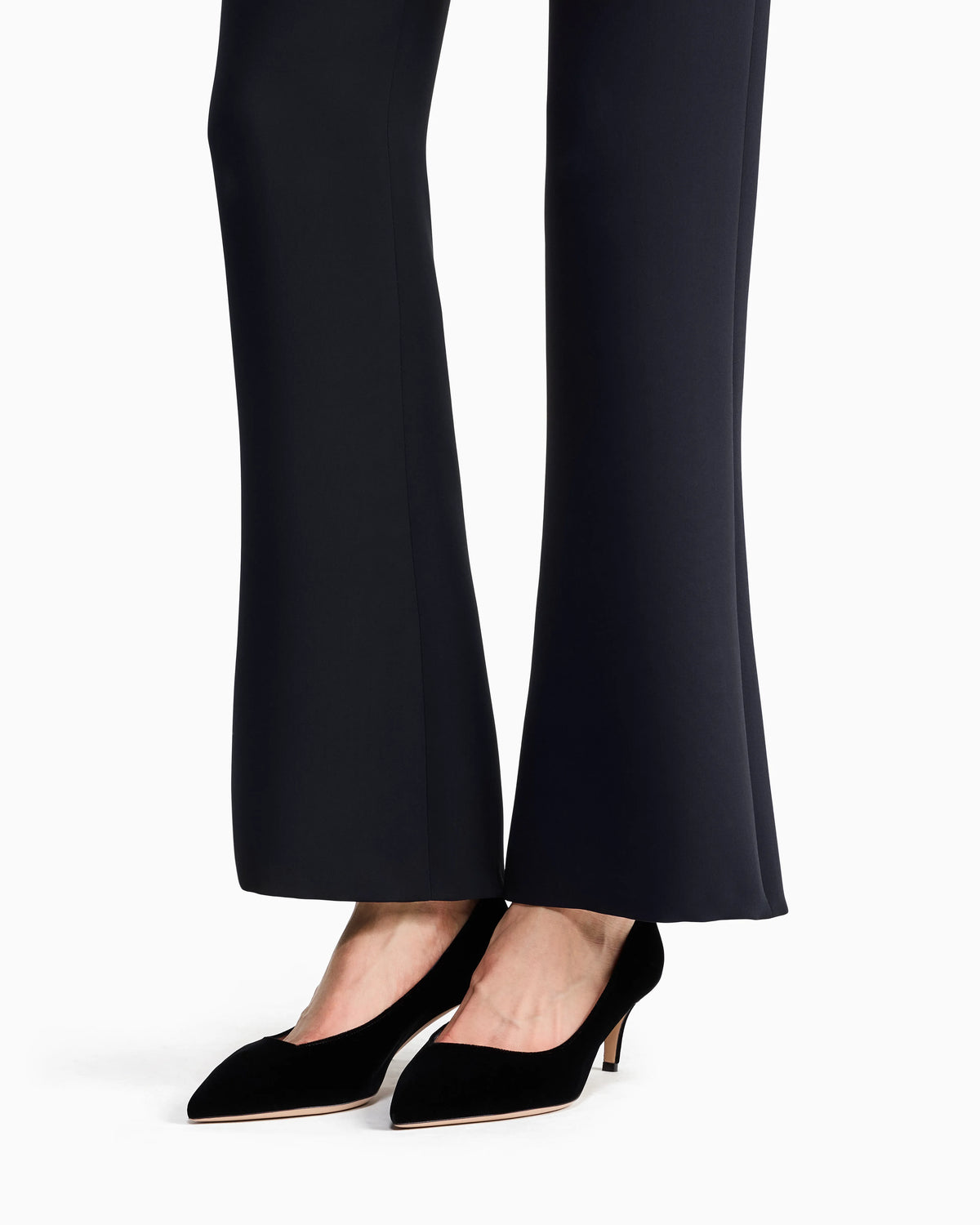 Wide leg pure silk trousers with pleats