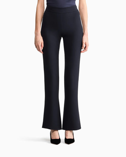 Wide leg pure silk trousers with pleats