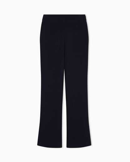 Wide leg pure silk trousers with pleats