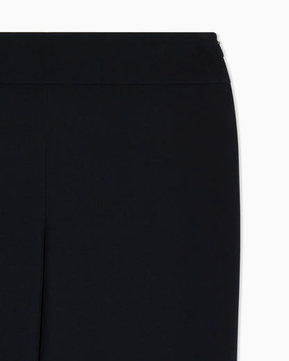 Wide leg pure silk trousers with pleats