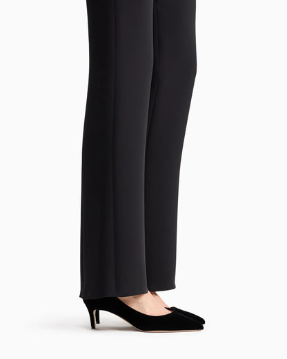 Wide leg pure silk trousers with pleats