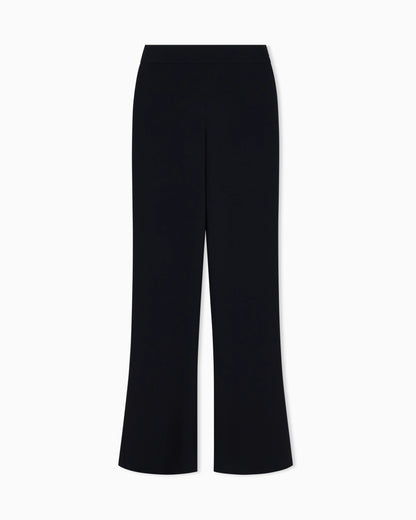 Wide leg pure silk trousers with pleats