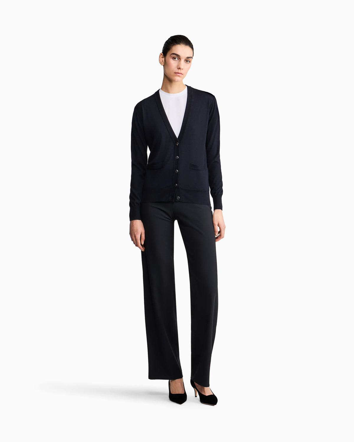 Wool crepe trousers