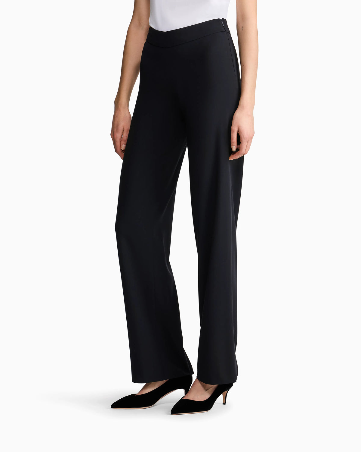 Wool crepe trousers