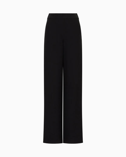 Straight-cut, silk-cady trousers