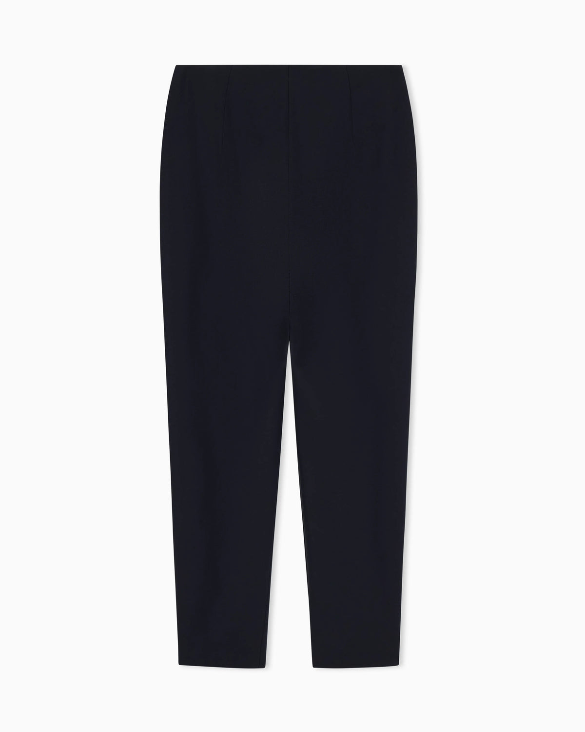 Wool crepe pants with a high waist and side zip