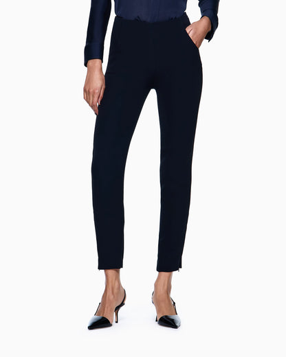 Cigarette pants in pure silk