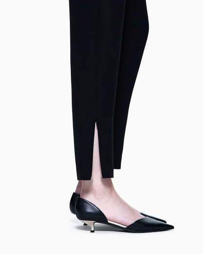 Cigarette pants in pure silk