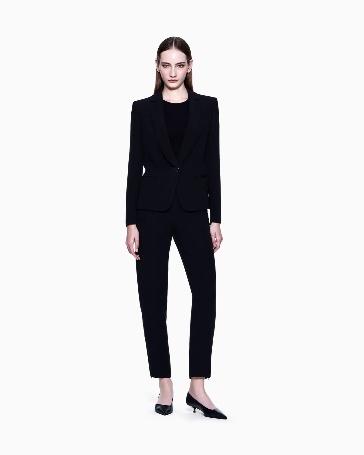 Cigarette pants in pure silk