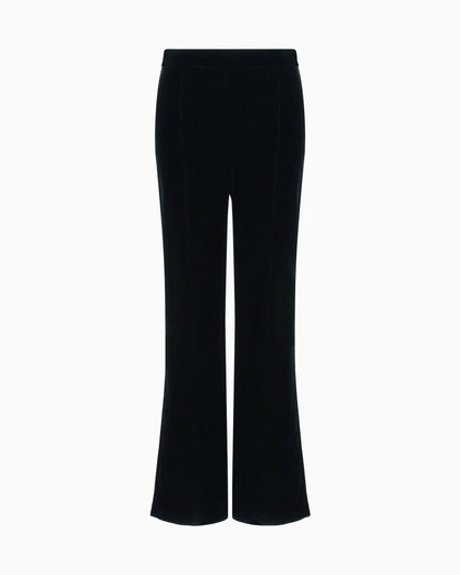 Cropped trousers in velvet