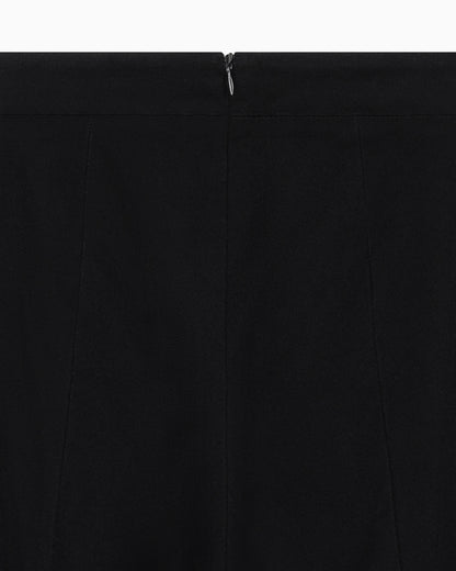 Cropped trousers in velvet