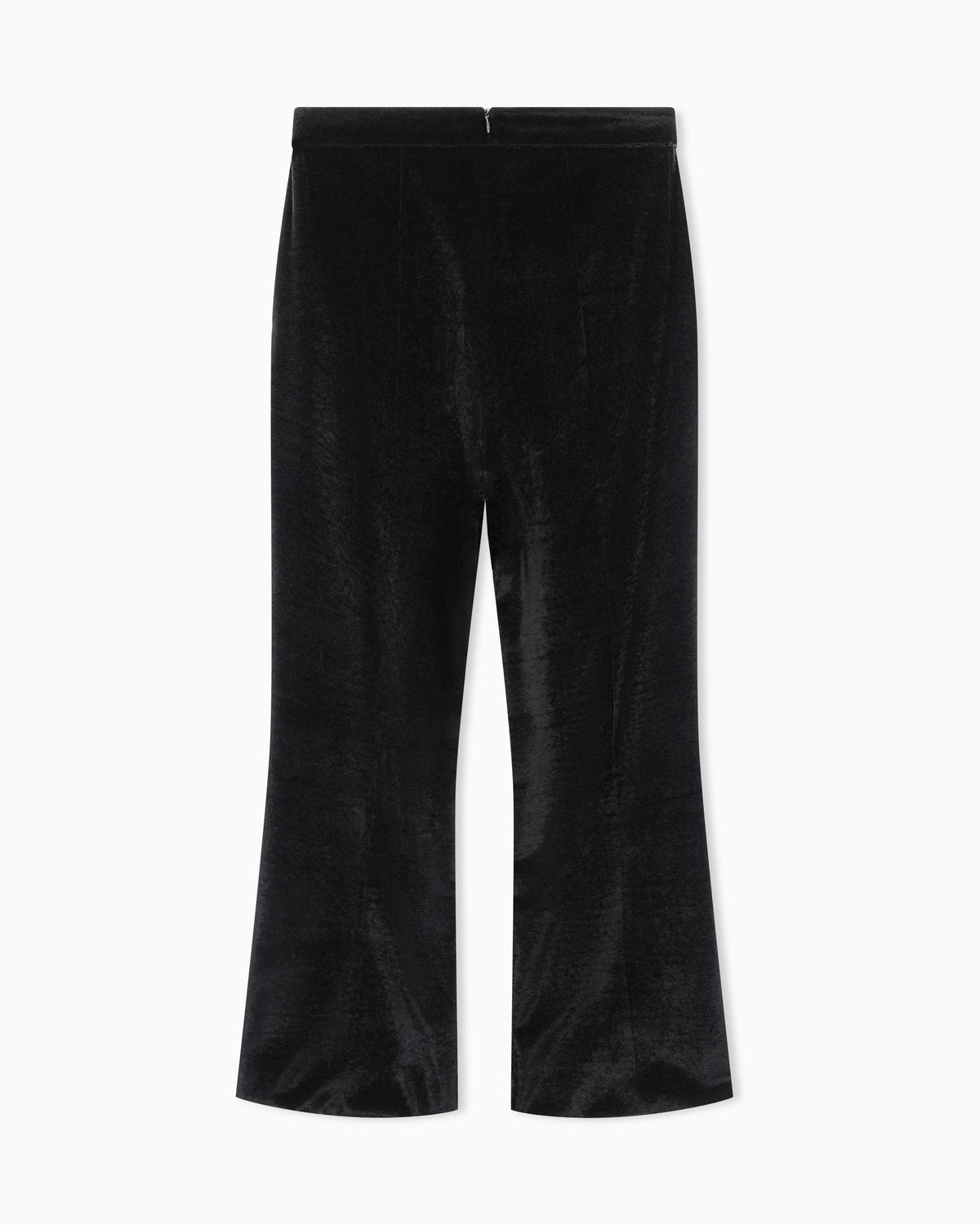 Cropped trousers in velvet