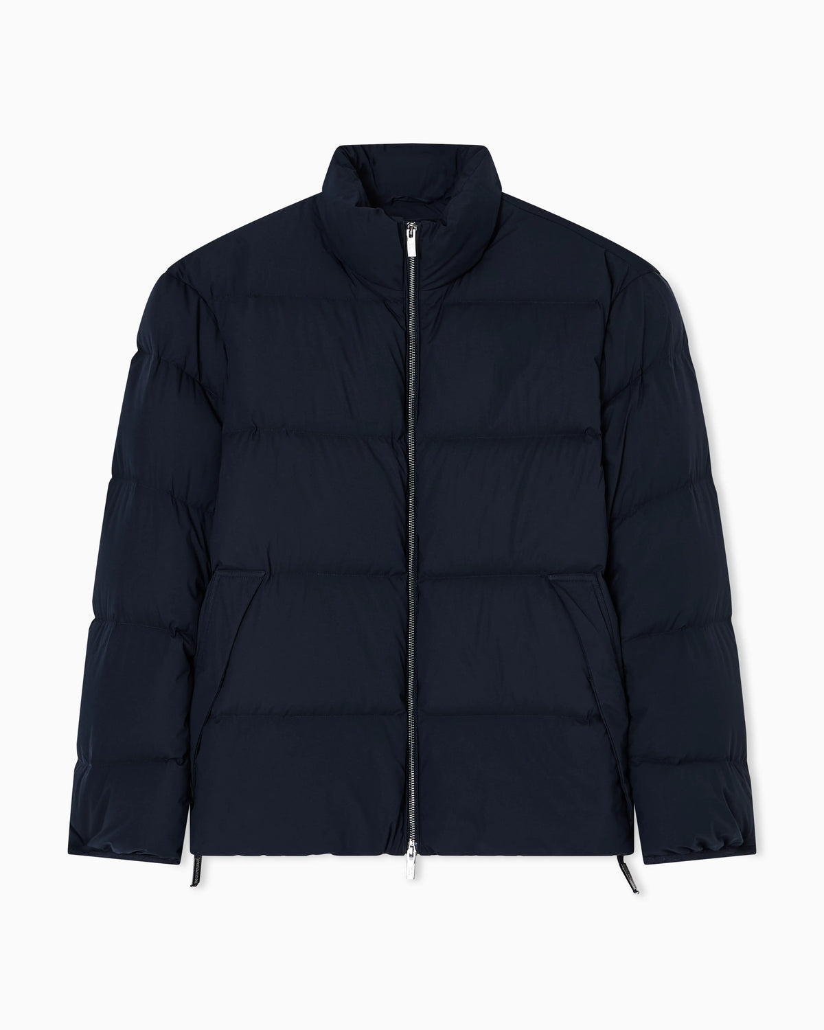 Quilted nylon, full-zip puffer jacket