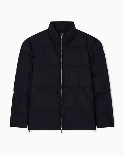 Quilted nylon, full-zip puffer jacket