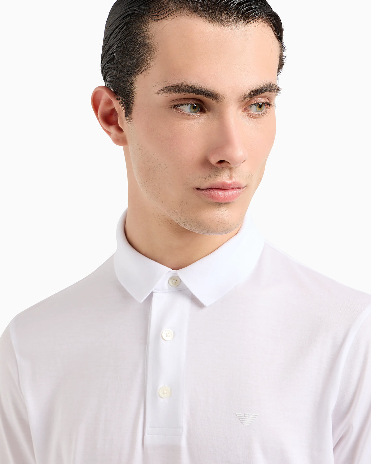 Lyocell-blend jersey polo shirt