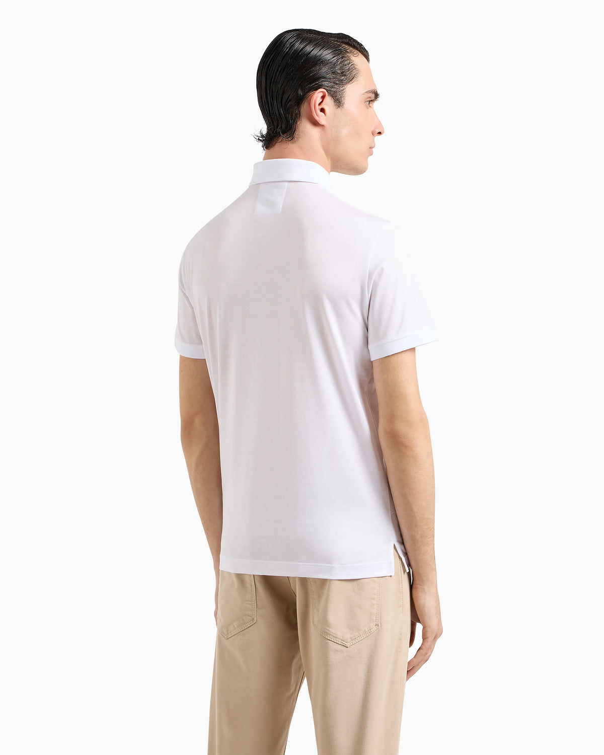 Lyocell-blend jersey polo shirt
