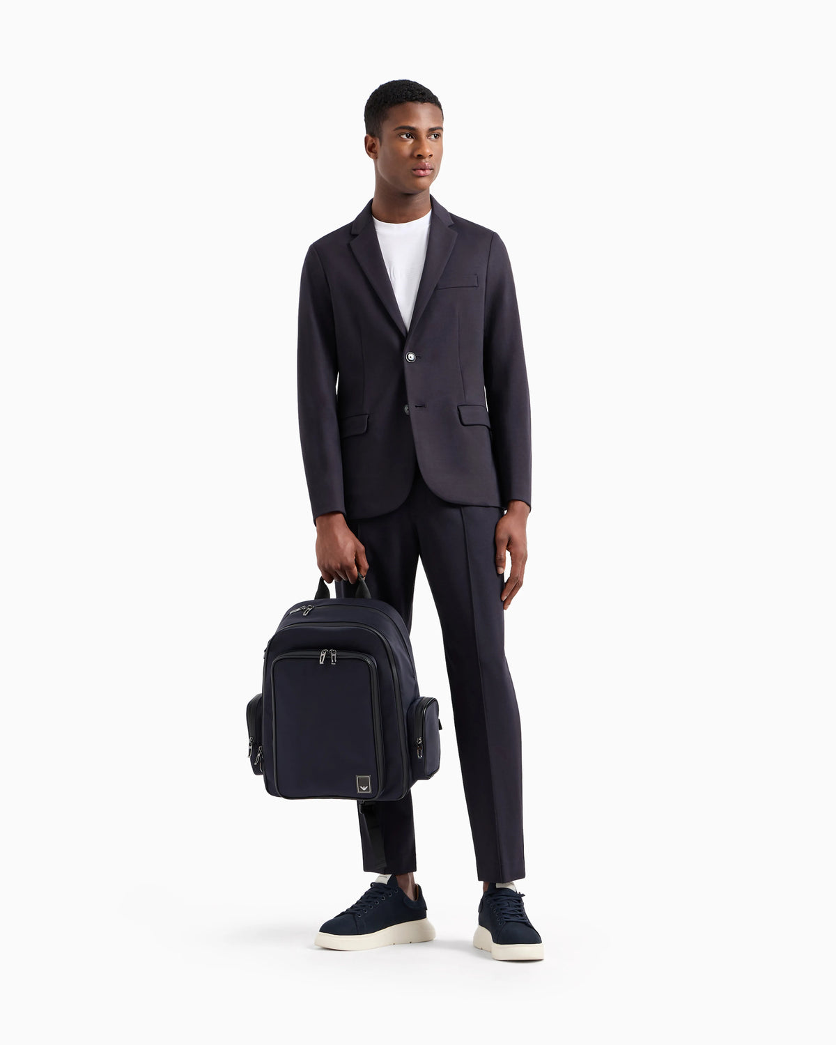 Single-breasted jacket in viscose jersey Essential