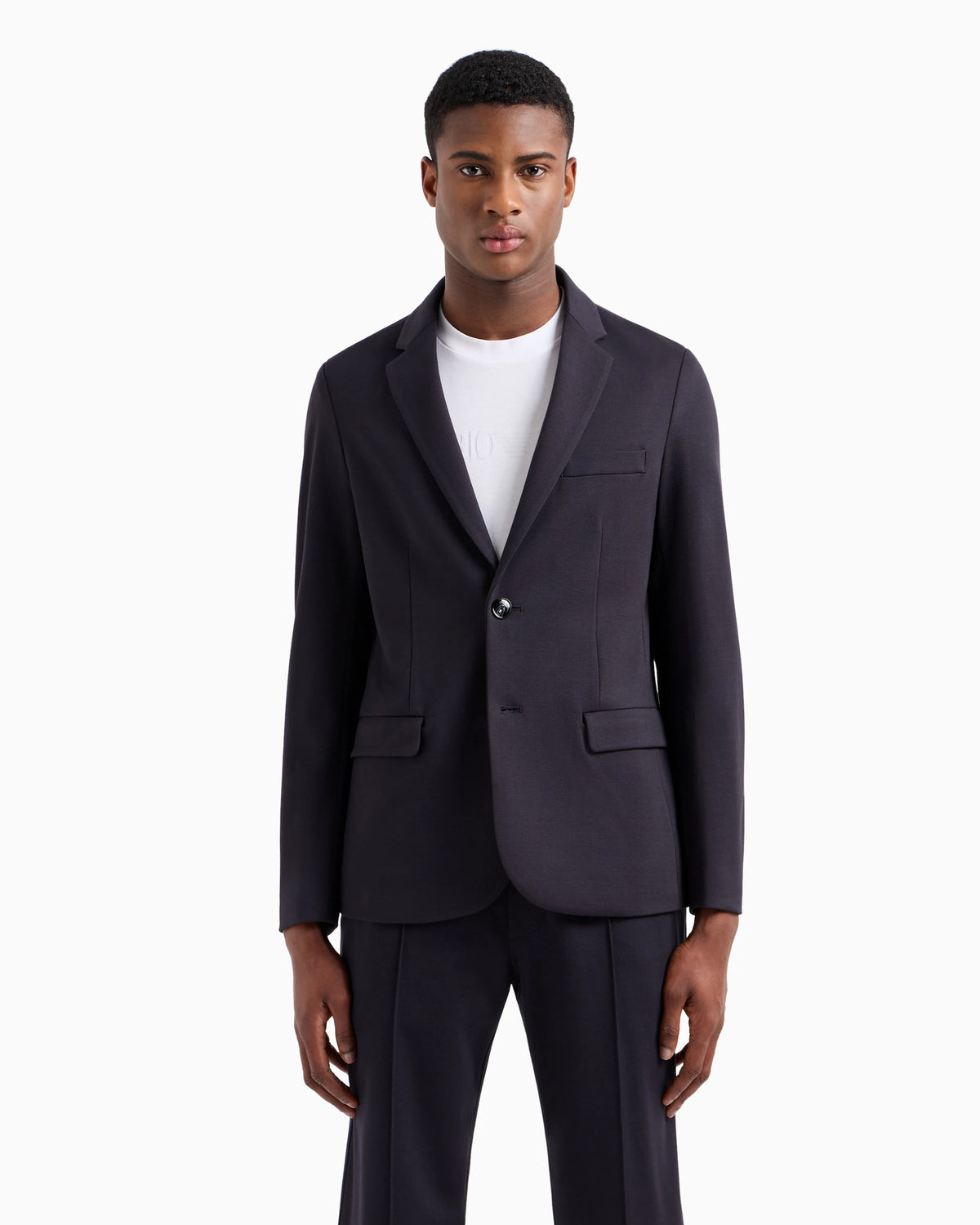 Single-breasted jacket in viscose jersey Essential