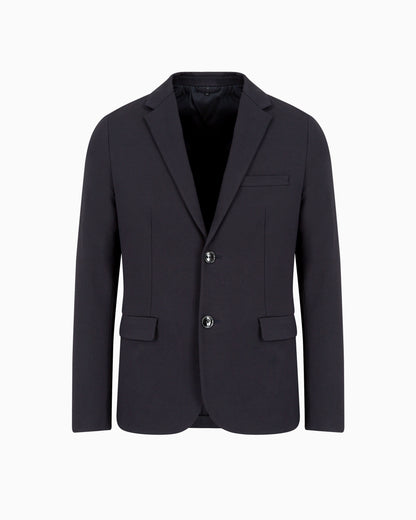 Single-breasted jacket in viscose jersey Essential