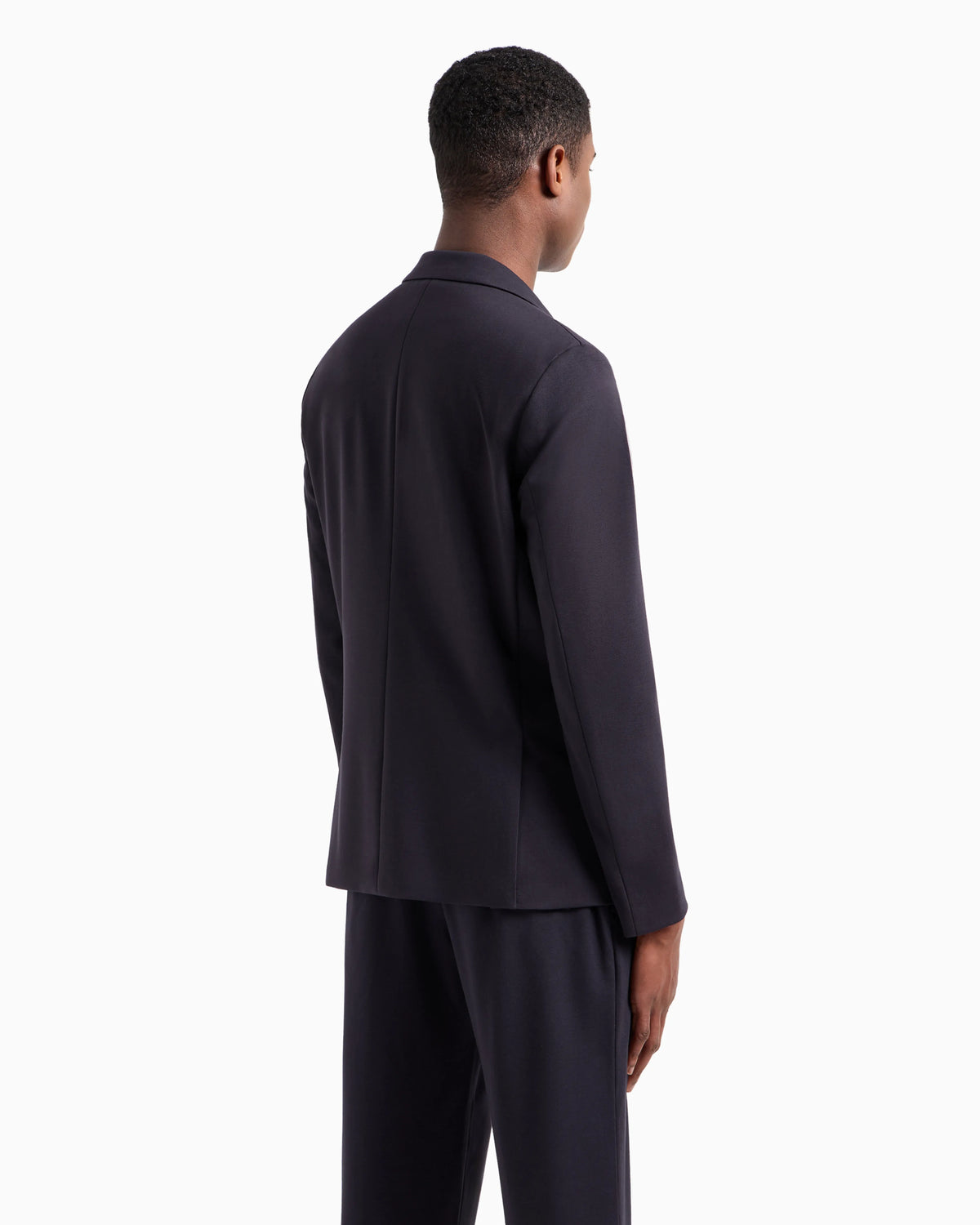 Single-breasted jacket in viscose jersey Essential
