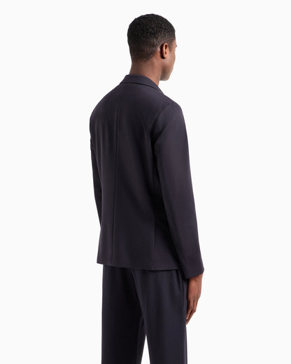 Single-breasted jacket in viscose jersey Essential