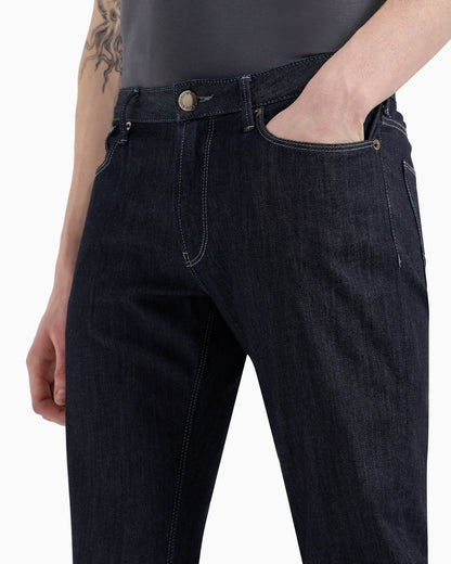 J06 Worn-effect wash, slim-fit, 8 oz denim jeans