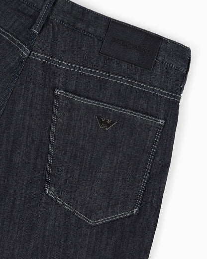 J06 Worn-effect wash, slim-fit, 8 oz denim jeans