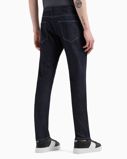 J06 Worn-effect wash, slim-fit, 8 oz denim jeans
