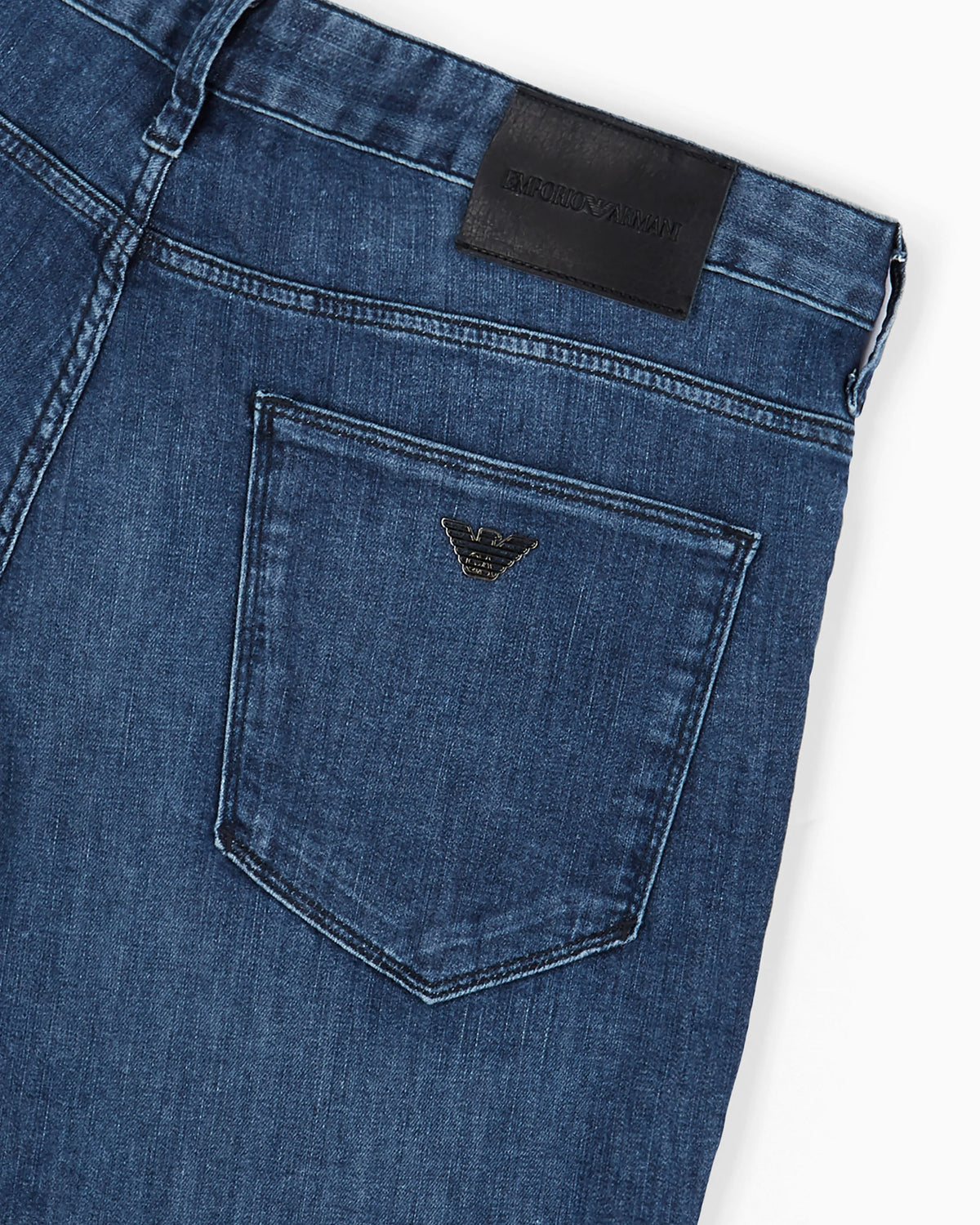 J06 Worn-effect wash, slim-fit, 8 oz denim jeans