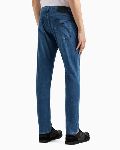 J06 Worn-effect wash, slim-fit, 8 oz denim jeans