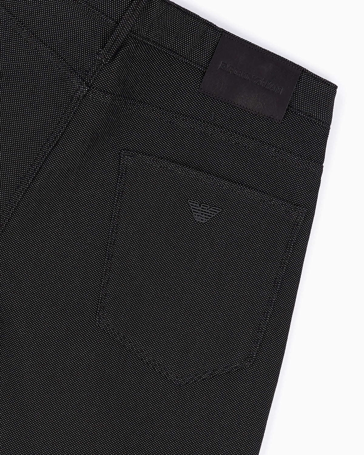 J06 Slim-fit, cotton-blend trousers with micro-armure polka dots